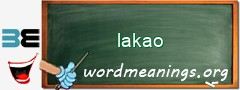 WordMeaning blackboard for lakao